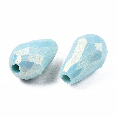 Spray Painted Acrylic Beads MACR-S280-04B-1