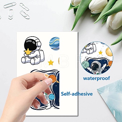 8 Sheets 8 Styles PVC Waterproof Wall Stickers DIY-WH0345-119-1
