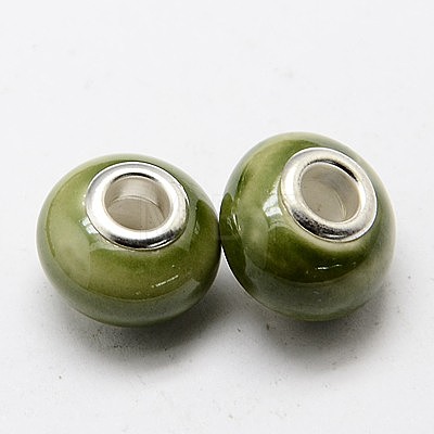 Handmade Porcelain European Beads X-OPDL-G001-15-1