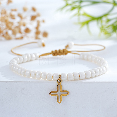 Religious 304 Stainless Steel Charm Bracelets KN5080-1-1