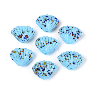 Handmade Lampwork Beads Strands X1-LAMP-T026-03C-1