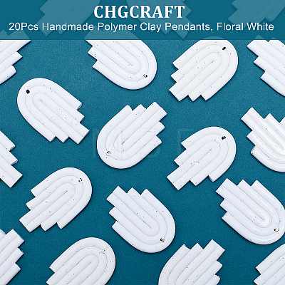 CHGCRAFT 20Pcs Handmade Polymer Clay Pendants CLAY-CA0001-18-1