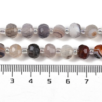 Natural Botswana Agate Beads Strands G-H057-A05-01-1