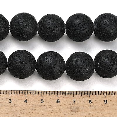 Natural Lava Rock Round Beads Strands G-M169-18mm-03-1