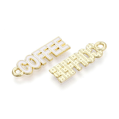 Alloy and Enamel Pendants PALLOY-T093-09B-G-1