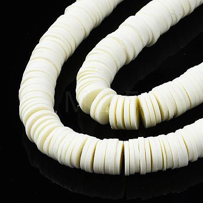 Flat Round Handmade Polymer Clay Beads CLAY-R067-10mm-21-1