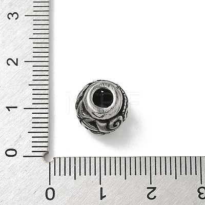 304 Stainless Steel European Beads STAS-H238-09E-AS-1