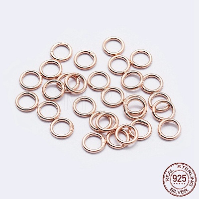 925 Sterling Silver Soldered Closed Jump Rings STER-F036-03RG-0.7x5-1