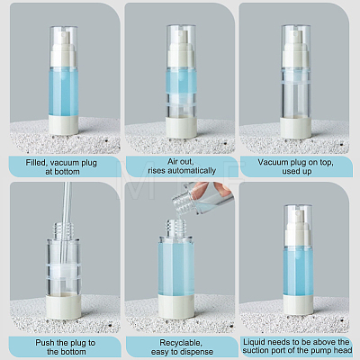 6Pcs Empty Portable Plastic Spray Bottles MRMJ-BC0003-33-1