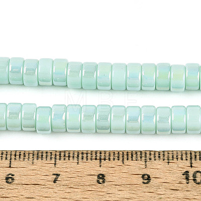AB Color Plated Opaque Glass Beads Strands GLAA-T026-3x6mm-P04-1