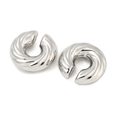 304 Stainless Steel Cuff Earrings EJEW-G377-04B-1