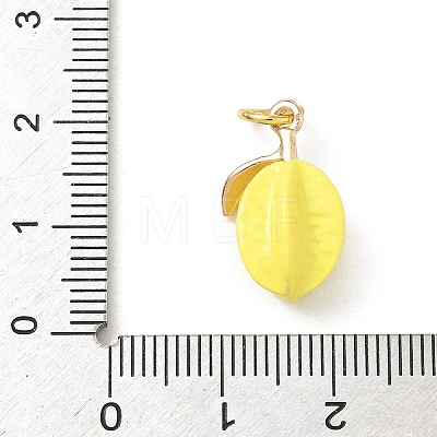 Brass Enamel Pendants KK-H523-01A-G-1