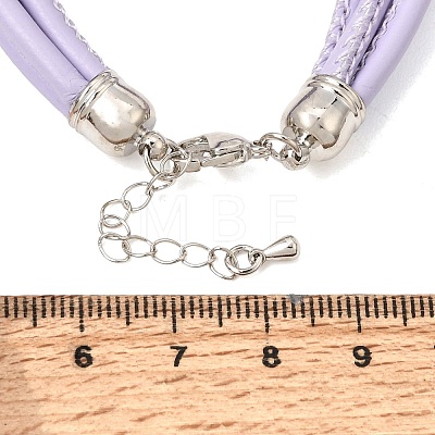 Microfiber Leather Multi-strand Cord Bracelets Makings FB-CBA983F-01P-07-1