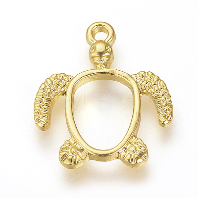 Alloy Open Back Bezel Pendants LS-PALLOY-R098-62G-1