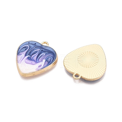 Rack Plating Alloy Enamel Pendants ENAM-N056-366KCG-05-1