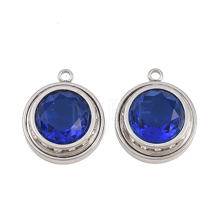 304 Stainless Steel Rhinestone Pendants STAS-Z203-01P-02-1