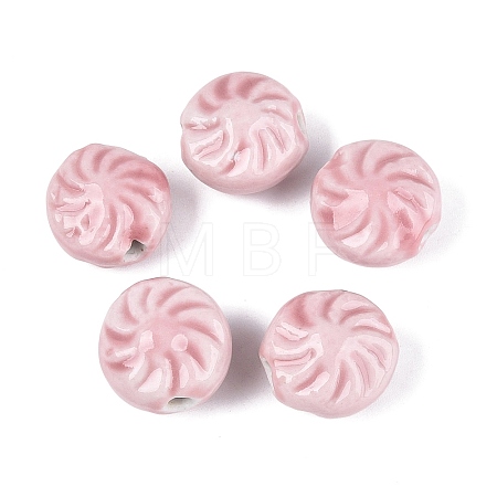 Windmill Spiral Pattern Vintage Handmade Porcelain Beads PORC-N013-19-01-1
