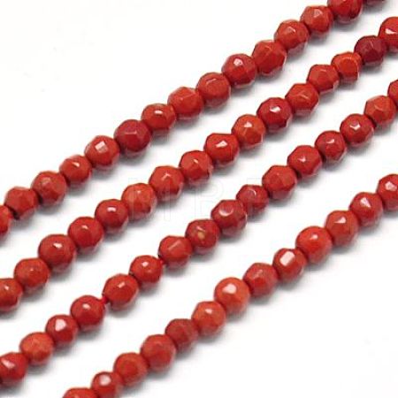 Natural Red Jasper Beads Strands X-G-J002-22-1