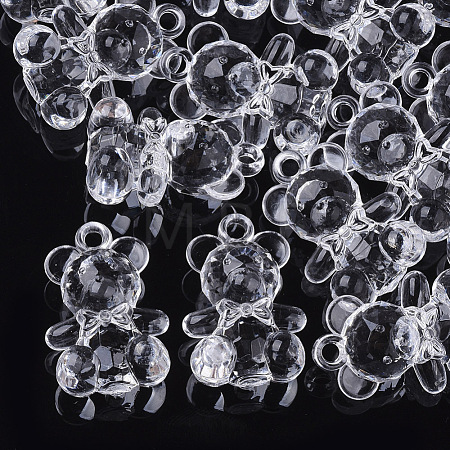 Transparent Acrylic Pendants X-TACR-T005-11A-1