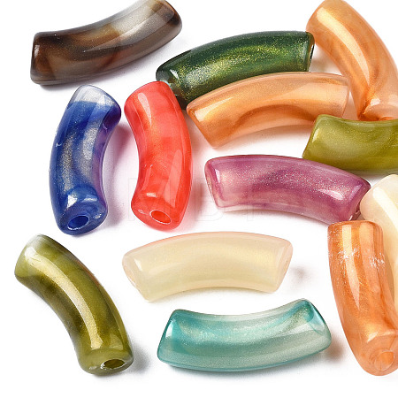 Opaque Acrylic Beads X-MACR-N009-019-1
