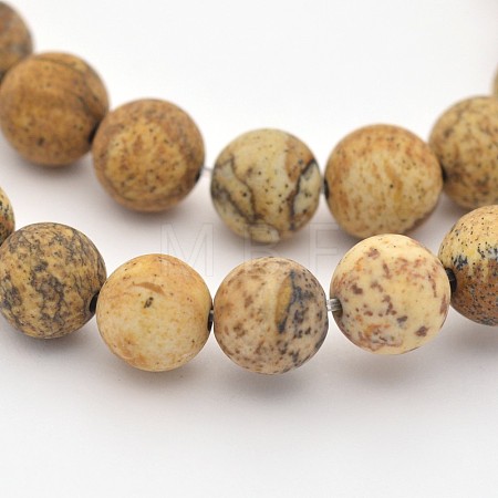 Natural Picture Jasper Beads Strands G-G735-16F-6mm-1