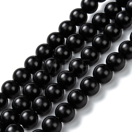 Natural Black Onyx Beads Strands X-G-Z024-01B-1