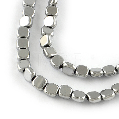 Electroplated Non-magnetic Synthetic Hematite Beads Strands G-R259-51H-1