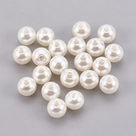 ABS Plastic Imitation Pearl Beads KY-G009-8mm-02-1