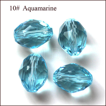 Imitation Austrian Crystal Beads SWAR-F071-9x6mm-10-1
