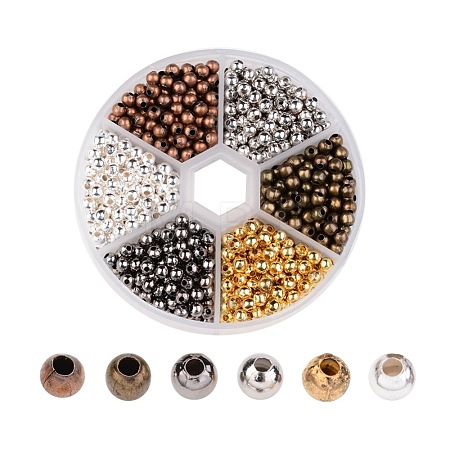 Round Iron Spacer Beads IFIN-E148Y-M-B-1