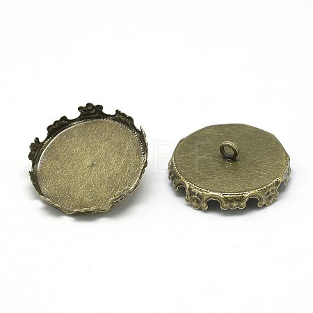 Iron Bead Cap Pendant Bails X-MAK-Q011-22AB-15mm-1