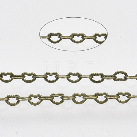 Soldered Brass Heart Chains CHC-T008-03AB-1