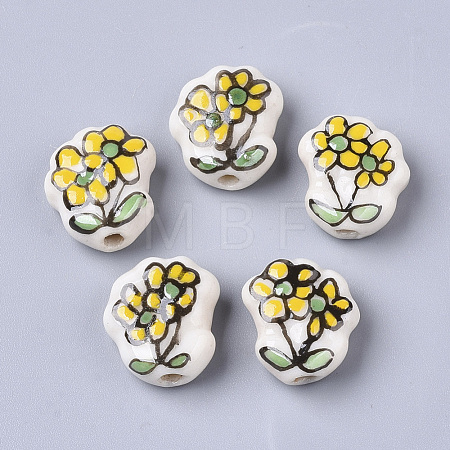 Handmade Porcelain Beads X-PORC-N004-24-1