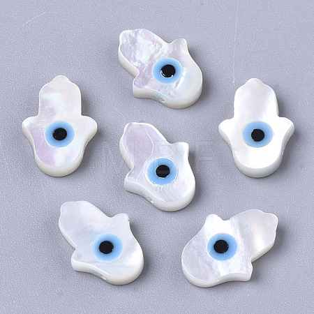 Natural White Shell Mother of Pearl Shell Beads X-SSHEL-N034-57A-1