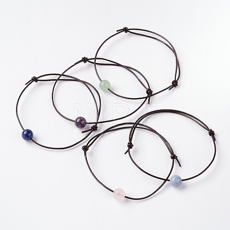 Adjustable Cowhide Leather Cord Bracelets BJEW-JB01944-1