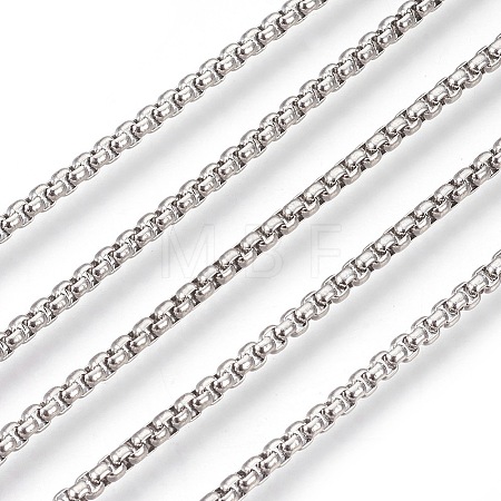Tarnish Resistant 304 Stainless Steel Box Chains CHS-L017-07C-1