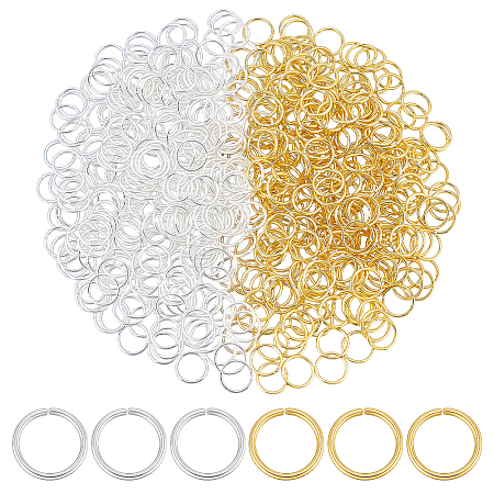 600Pcs 2 Colors 304 Stainless Steel Jump Rings STAS-PH0007-65B-1