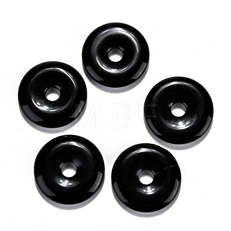 Natural Obsidian Pendants G-F524-B16-1