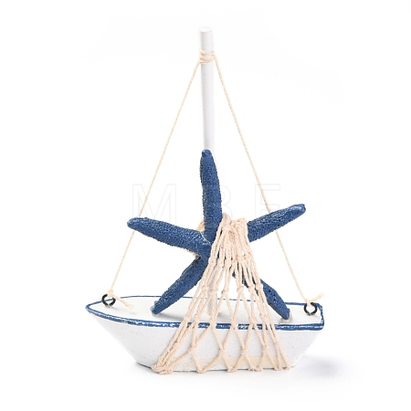 Mediterranean Style Natural Wood Display Decorations DJEW-H005-03B-1