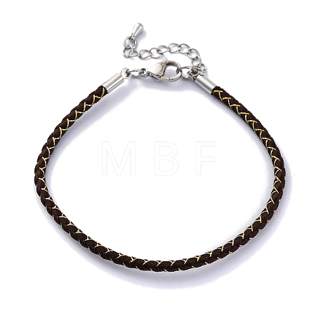 Polyester Cord Braided Bracelet Makings MAK-Z003-01P-30-1