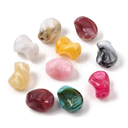 Opaque Acrylic European Beads AC-CBA6F83-02-1