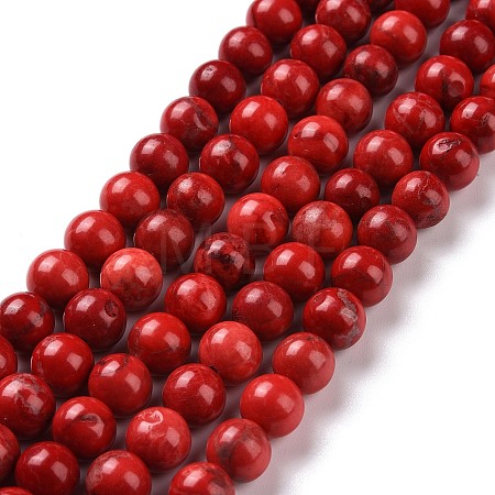 Natural Howlite Beads G-G904-8mm-03-1