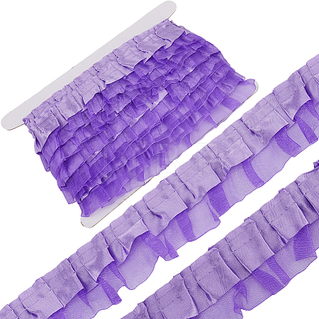 Satin Organza Pleated Ribbons ORIB-GF0001-06B-1