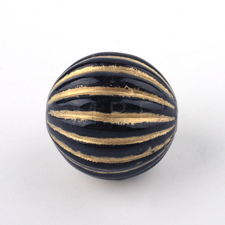 Round Plating Acrylic Beads X-PACR-Q102-143B-1