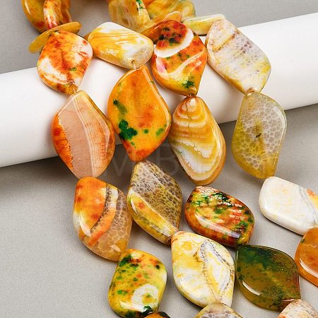 Dyed Natural Agate Beads Strands G-U029-I01-1