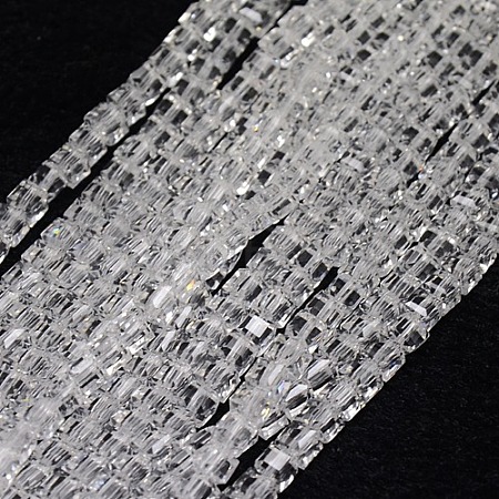 Glass Beads Strands EGLA-J028-6x6mm-01-1