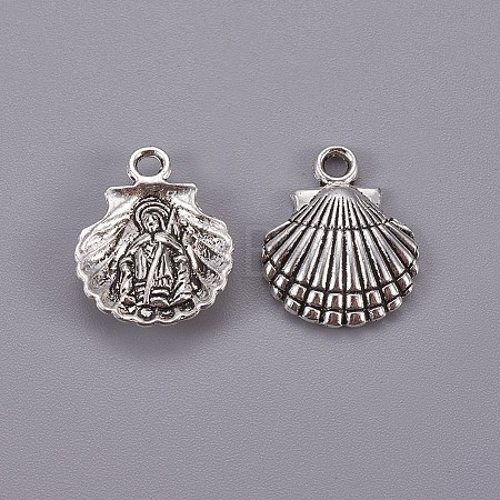 Tibetan Style Alloy Pendants X-TIBEP-17997-AS-RS-1