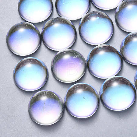 Transparent Glass Cabochons X-GLAA-S190-013A-D01-1