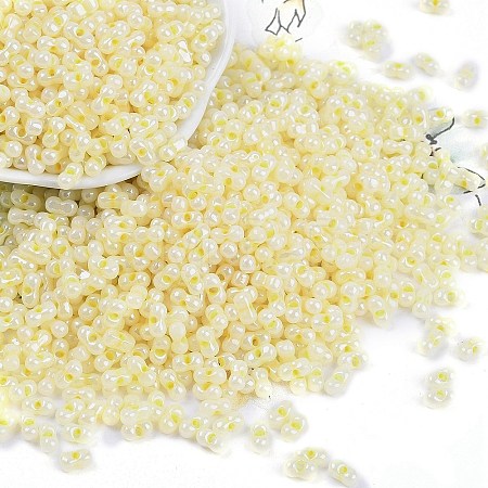 Opaque Colours Luster Glass Seed Beads SEED-K010-04H-1