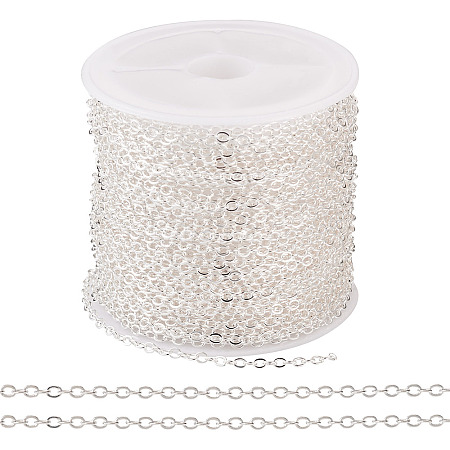 Brass Coated Iron Flat Cable Chains CH-TAC0007-02S-1